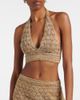 Valentino Valentino Open-knit linen-blend lamÃ© crop top - 2