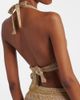 Valentino Valentino Open-knit linen-blend lamÃ© crop top - 4