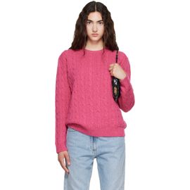 Valentino Valentino Pink Cable-Knit Wool Sweater