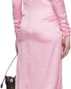 Valentino Valentino Pink Crepe Satin Midi Dress - 3