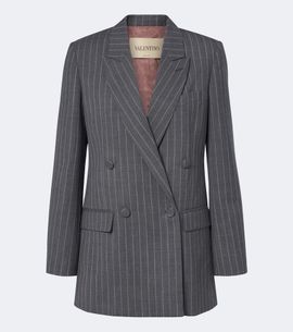 Valentino Valentino Pinstripe virgin wool blazer