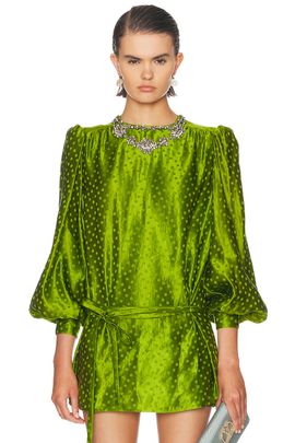 Valentino Valentino Plus De Pois Embroidered Top