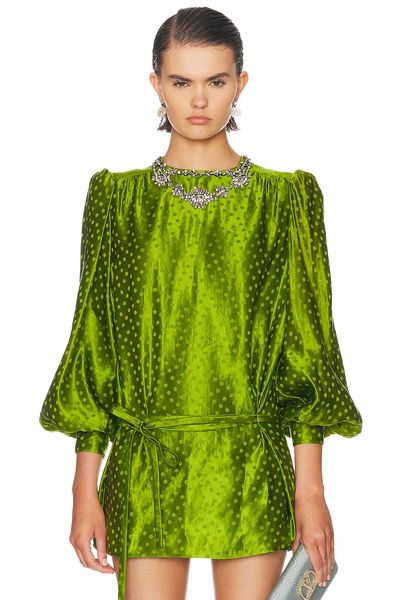 Valentino Valentino Plus De Pois Embroidered Top