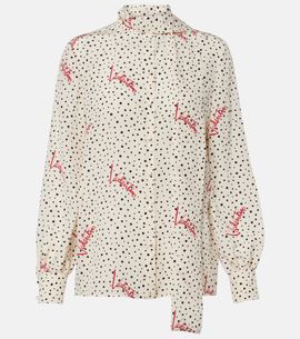 Valentino Valentino Plus De Pois silk crÃªpe de chine shirt