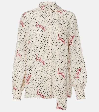 Valentino Valentino Plus De Pois silk crÃªpe de chine shirt