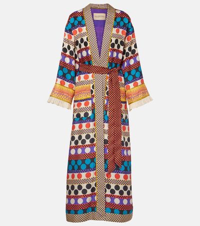 Valentino Valentino Polka-dot silk beach cover-up