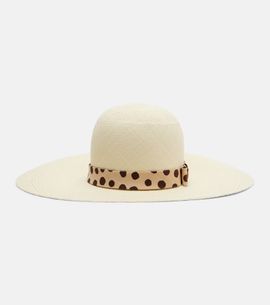 Valentino Valentino Polka-dot straw boater hat