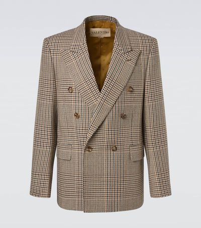 Valentino Valentino Prince of Wales check virgin wool blazer