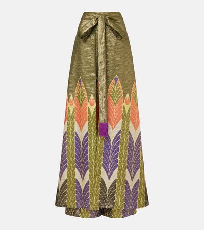 Valentino Valentino Printed silk-blend wide-leg pants