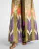 Valentino Valentino Printed silk-blend wide-leg pants - 5