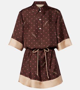 Valentino Valentino Printed silk twill shirt dress