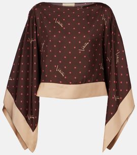 Valentino Valentino Printed silk twill top