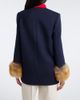 Valentino Valentino Shearling-trimmed wool-blend tweed jacket - 5