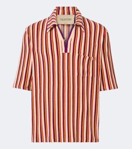 Valentino Valentino Striped terry polo shirt