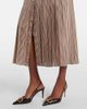 Valentino Valentino Striped tie-neck silk midi dress - 6