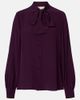 Valentino Valentino Tie-neck silk crêpe de chine blouse - 1