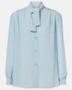 Valentino Valentino Tie-neck silk crêpe de chine shirt - 1