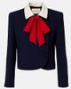 Valentino Valentino Tie-neck virgin wool jacket - 1
