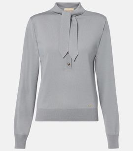 Valentino Valentino Tie-neck virgin wool sweater