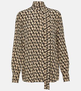 Valentino Valentino Toile Iconographe silk crêpe de chine blouse