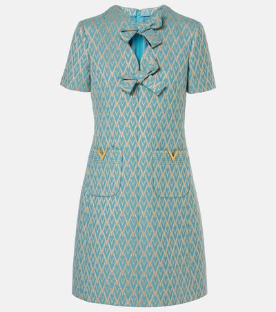 Valentino Valentino Toute La V wool jacquard minidress