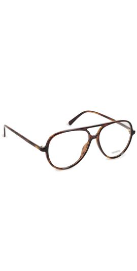 Valentino Valentino Ultralight V Logo Eyeglasses HAVANA-HAVANA-TRANSPARENT One