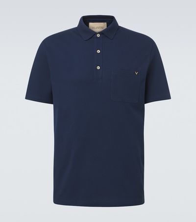 Valentino Valentino VGold cotton piquÃ© polo shirt