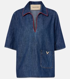 Valentino Valentino VGold denim top