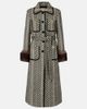 Valentino Valentino VGold shearling-trimmed wool-blend coat - 1