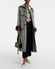 Valentino Valentino VGold shearling-trimmed wool-blend coat - 2