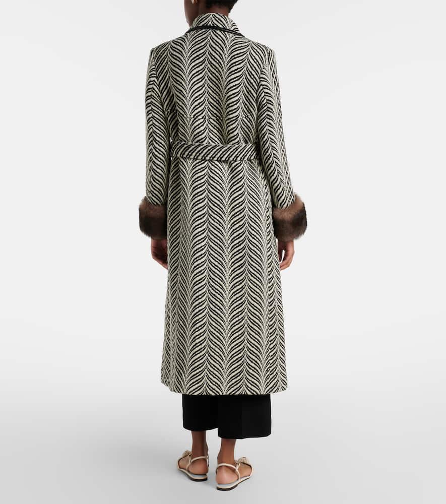 k*7様 VALENTINO ヴァレンティノ　ウール　アンゴラ　カシゴラ　 ロン Valentino Garavani Cardigan with Shearling Collar | Saks Fifth Avenue