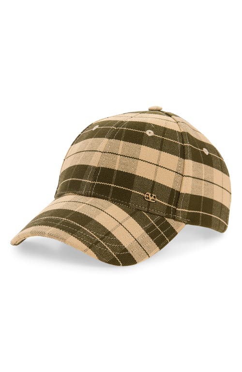 Valentino Valentino VLOGO Check Cotton Adjustable Baseball Cap