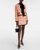 Valentino Valentino VLogo checked wool-blend miniskirt - 2