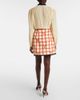 Valentino Valentino VLogo checked wool-blend miniskirt - 3
