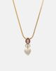 Valentino Valentino VLogo embellished pendant necklace - 1