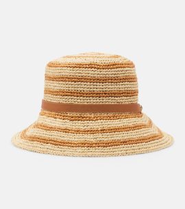Valentino Valentino VLogo raffia bucket hat