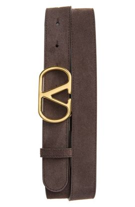 Valentino Valentino VLOGO Signature Suede Belt