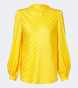 Valentino Valentino VLogo striped silk jacquard blouse