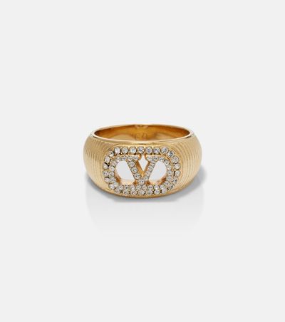 Valentino Garavani Valentino VLogo SwarovskiÂ®-embellished ring