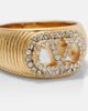 Valentino Garavani Valentino VLogo SwarovskiÂ®-embellished ring - 2