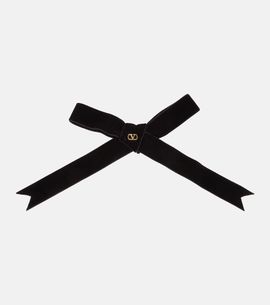 Valentino Valentino VLogo velvet hair clip