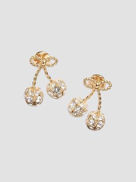 Valentino Valentino Women's Cherryfic Metal and Swarovski Crystal Earrings