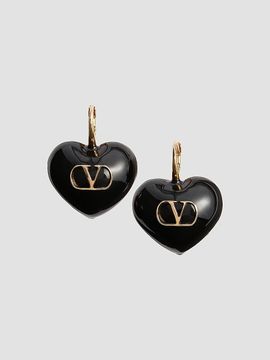 Valentino Valentino Women's Coeur Royal Earrings in Metal and Enamel