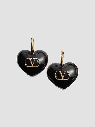 Valentino Valentino Women's Coeur Royal Earrings in Metal and Enamel