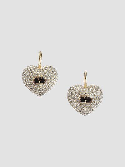 Valentino Valentino Women's Coeur Royal Metal, Enamel And Swarovski Crystal Earrings