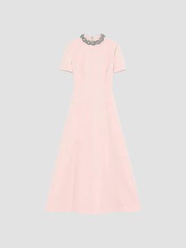 Valentino Valentino Women's Crepe Couture Embroidered Midi Dress