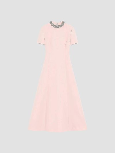 Valentino Valentino Women's Crepe Couture Embroidered Midi Dress