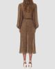 Valentino Valentino Women's Creponne Lamé Dress With Embroidered Fauve Eclat Print - 5