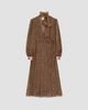 Valentino Valentino Women's Creponne Lamé Dress With Embroidered Fauve Eclat Print - 8