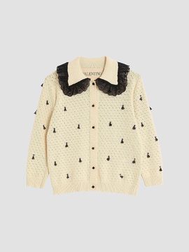 Valentino Valentino Women's Embroidered Cotton Cardigan